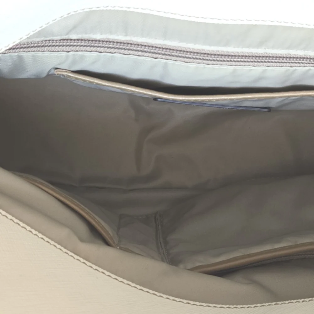 New! Tumi Verona Double Zip Satchel Villa Bag Purse SAND COATED Twill - Picture 9 of 14